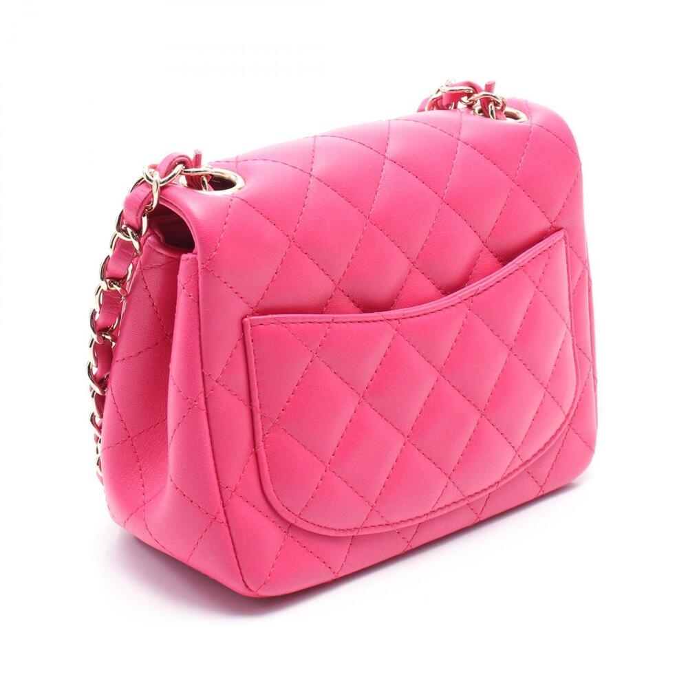 Chanel Bag Pink Shoulder Matelasse Leather Pink